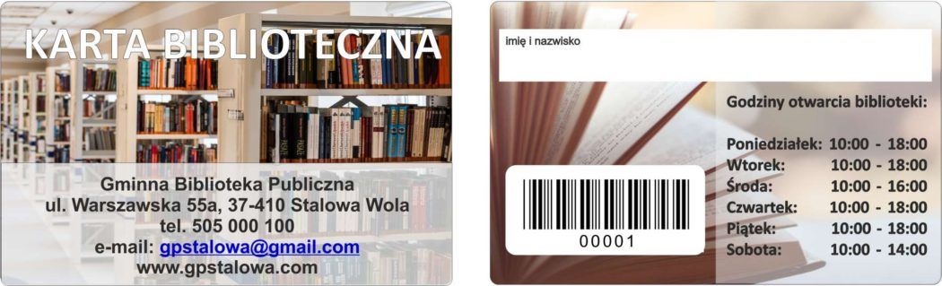Plastikowe karty biblioteczne